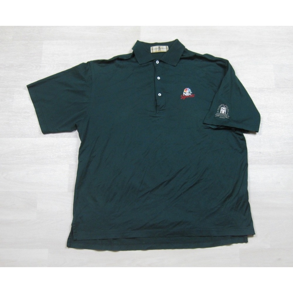 Vintage Y2K NBC Sports Polo Shirt Men's (L) US Open 2003 Tennis Broadcasting
